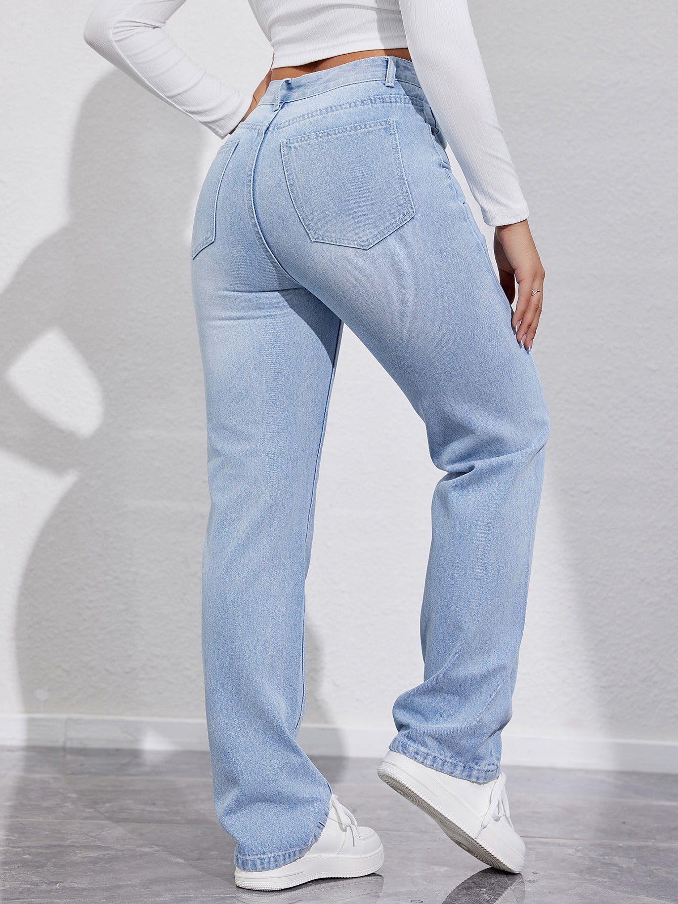 Ashanti - Elegant High Waist Tight Straight Leg for a flattering silhouette