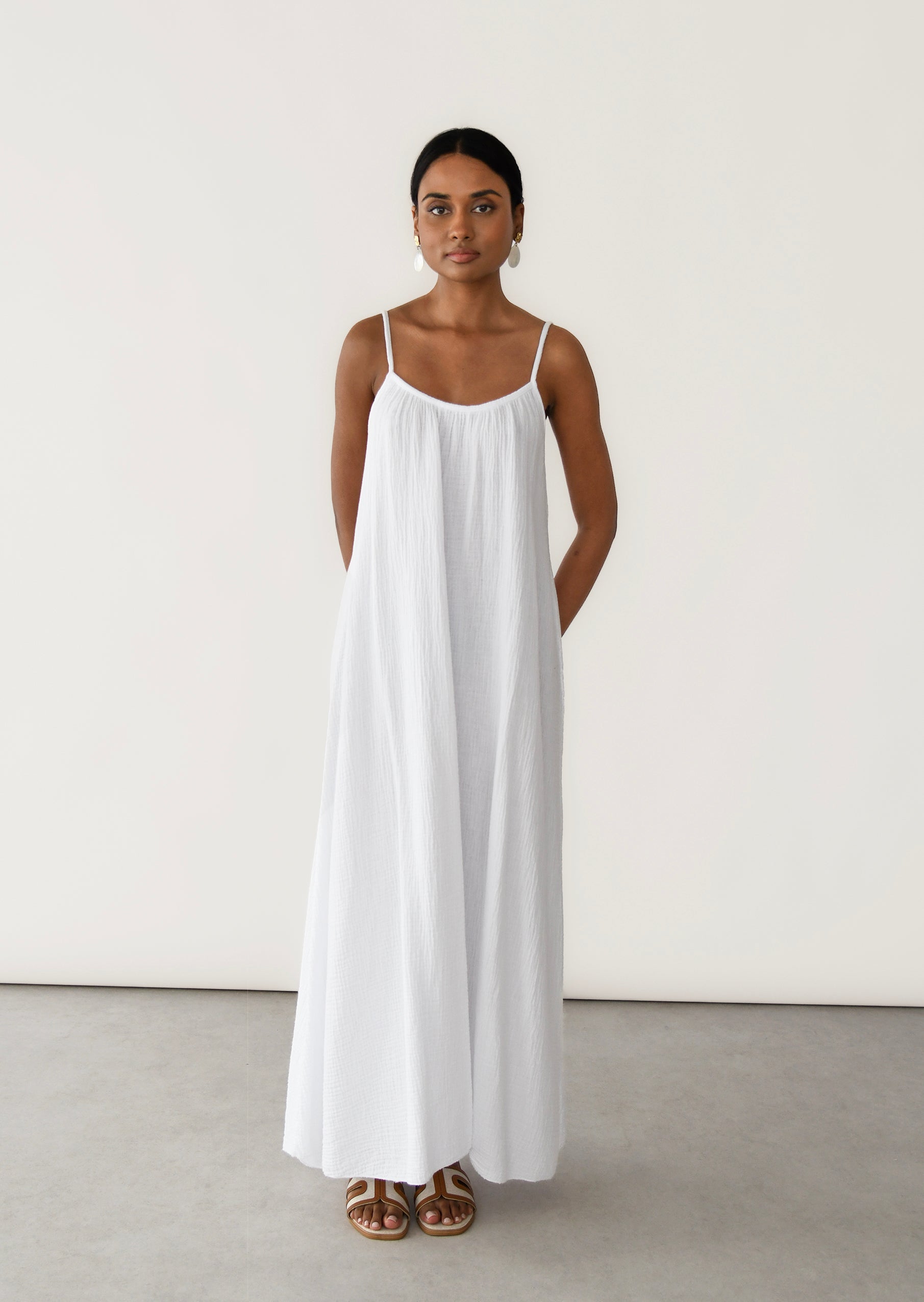 Comfortable and elegant cotton maxi dress