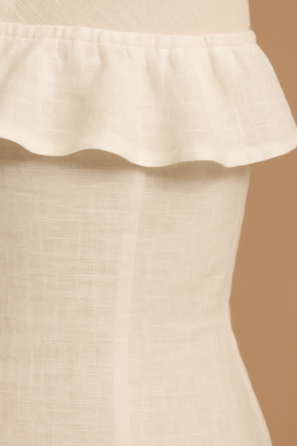 White Linen Mini Dress